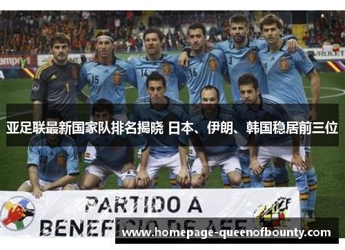 亚足联最新国家队排名揭晓 日本、伊朗、韩国稳居前三位