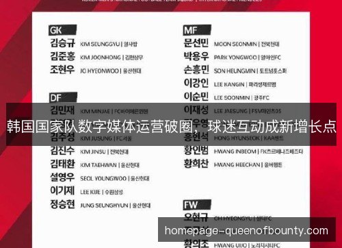 韩国国家队数字媒体运营破圈，球迷互动成新增长点